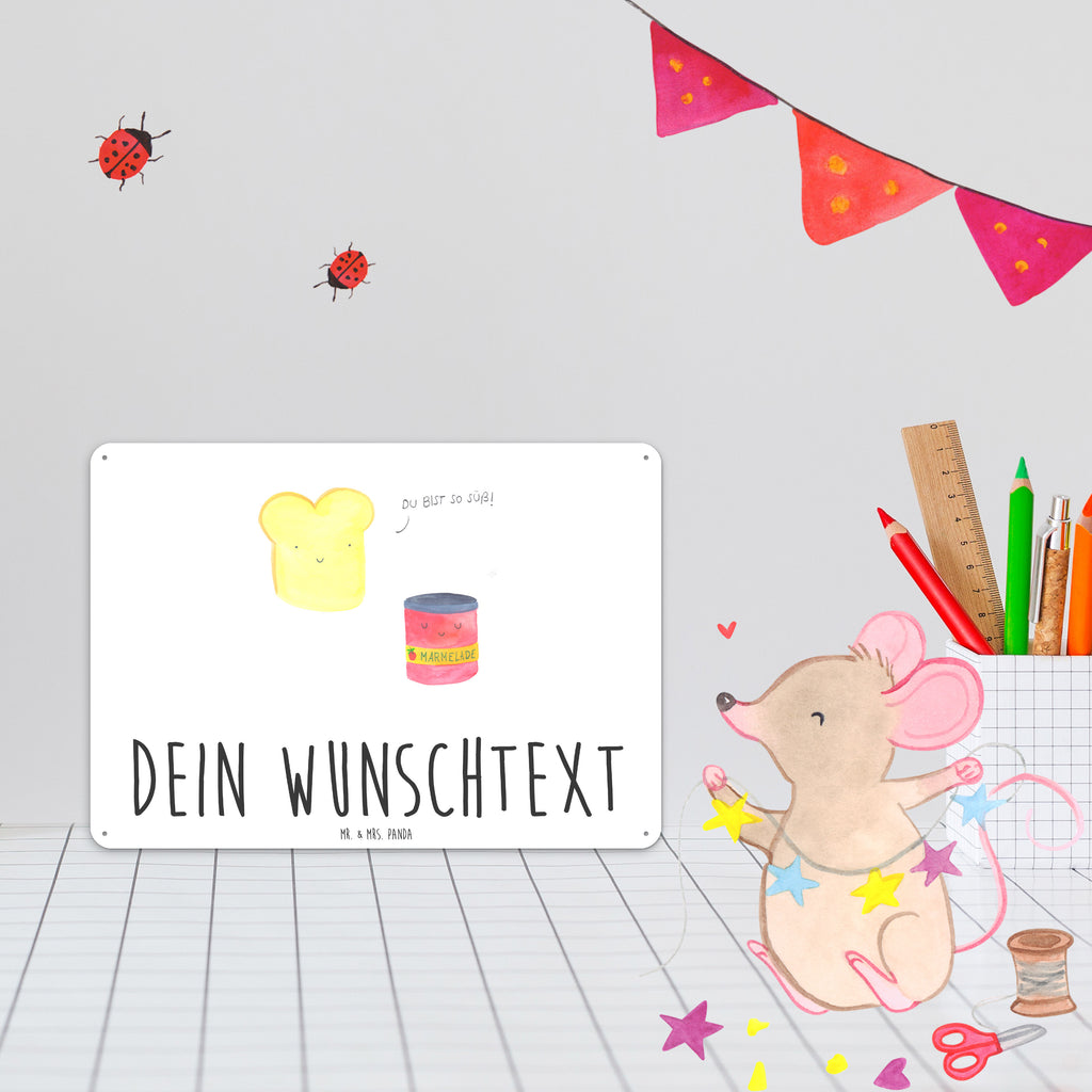 Personalisiertes Blechschild Toast & Marmelade Blechschild, Metallschild, Geschenk Schild, Schild, Magnet-Metall-Schild, Deko Schild, Wandschild, Wand-Dekoration, Türschild, Tiermotive, Gute Laune, lustige Sprüche, Tiere, Toast, Marmelade, Dreamteam, süße Postkarte, süß, Küche Deko, Küche Spruch, Frühstück Einladung, Brot, Toastbrot