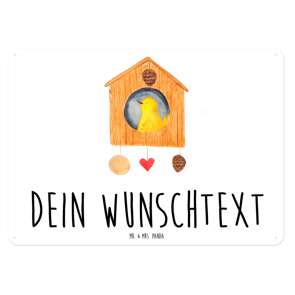Personalisiertes Blechschild Vogelhaus sweet Home Blechschild, Metallschild, Geschenk Schild, Schild, Magnet-Metall-Schild, Deko Schild, Wandschild, Wand-Dekoration, Türschild, Tiermotive, Gute Laune, lustige Sprüche, Tiere, Vogelhaus, Vogel, Home sweet Home, Einzug, Umzug, Geschenk, Einzugsgeschenk, Hausbau, Haus
