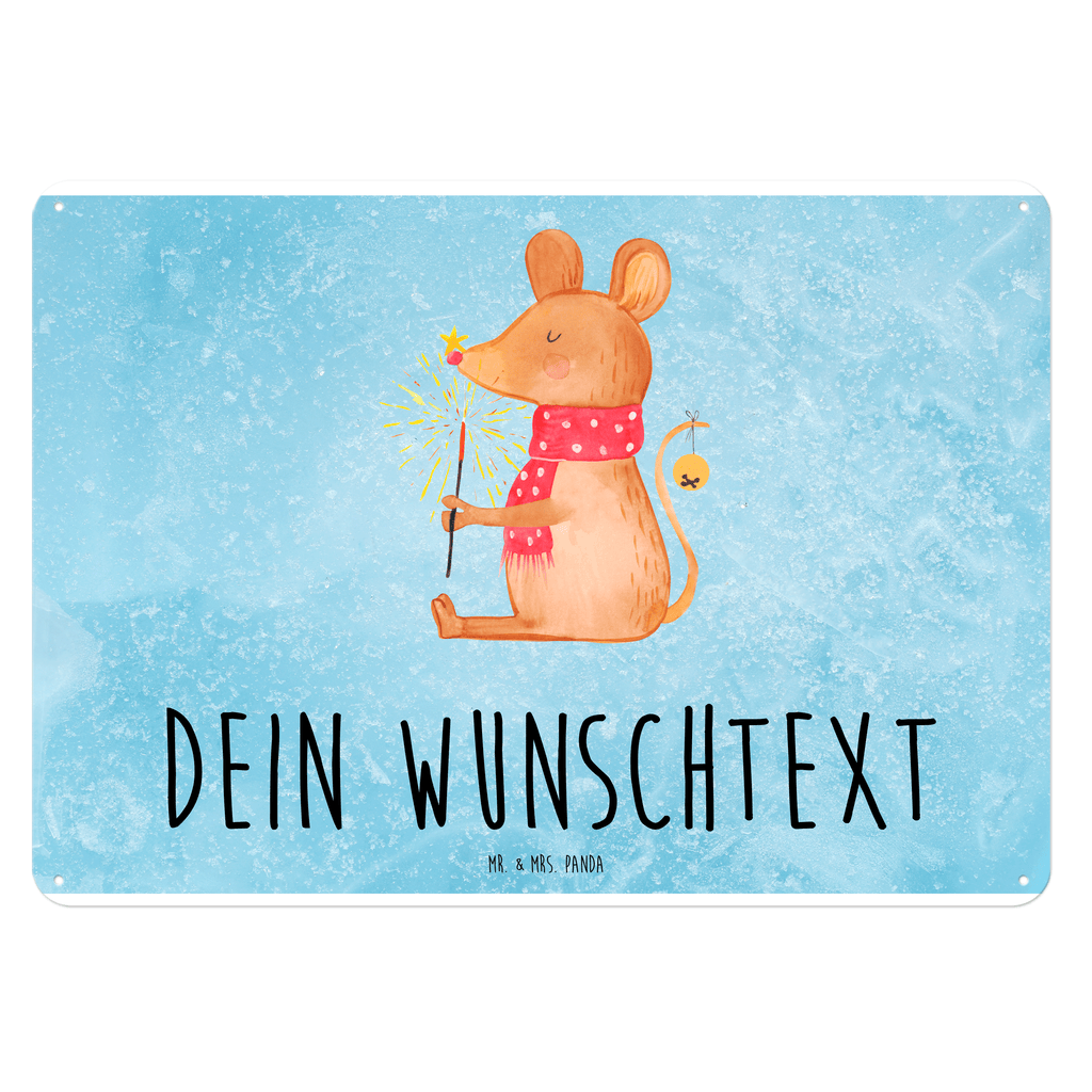 Personalisiertes Blechschild Weihnachtsmaus Blechschild, Metallschild, Geschenk Schild, Schild, Magnet-Metall-Schild, Deko Schild, Wandschild, Wand-Dekoration, Türschild, Winter, Weihnachten, Weihnachtsdeko, Nikolaus, Advent, Heiligabend, Wintermotiv, Frohe Weihnachten, Weihnachtsgruß, Weihnachtsmotiv, Maus, Mäuschen, Weihnachtswunder