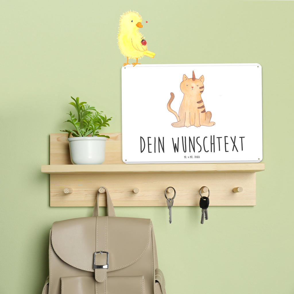 Personalisiertes Blechschild Einhorn Katze Blechschild, Metallschild, Geschenk Schild, Schild, Magnet-Metall-Schild, Deko Schild, Wandschild, Wand-Dekoration, Türschild, Einhorn, Einhörner, Einhorn Deko, Pegasus, Unicorn, Katzer, Mieze, Regenbogen, Glitzer, Einhornpower, Erwachsenwerden, Katze, Katzenhorn, Einhornkatze, Kittyhorn