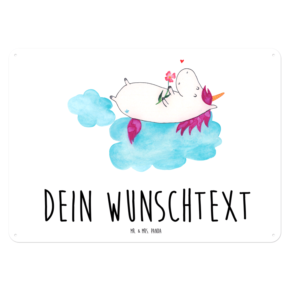 Personalisiertes Blechschild Einhorn verliebt auf Wolke Blechschild, Metallschild, Geschenk Schild, Schild, Magnet-Metall-Schild, Deko Schild, Wandschild, Wand-Dekoration, Türschild, Einhorn, Einhörner, Einhorn Deko, Pegasus, Unicorn, verliebt, Liebe, Liebesbeweis, Freundin, Wolke