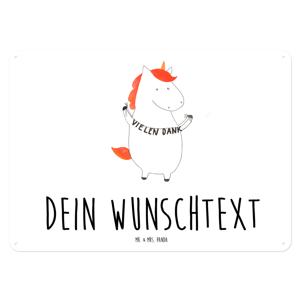 Personalisiertes Blechschild Einhorn Vielen Dank Blechschild, Metallschild, Geschenk Schild, Schild, Magnet-Metall-Schild, Deko Schild, Wandschild, Wand-Dekoration, Türschild, Einhorn, Einhörner, Einhorn Deko, Pegasus, Unicorn, Danke, vielen Dank, Dankeschön, Danksagung
