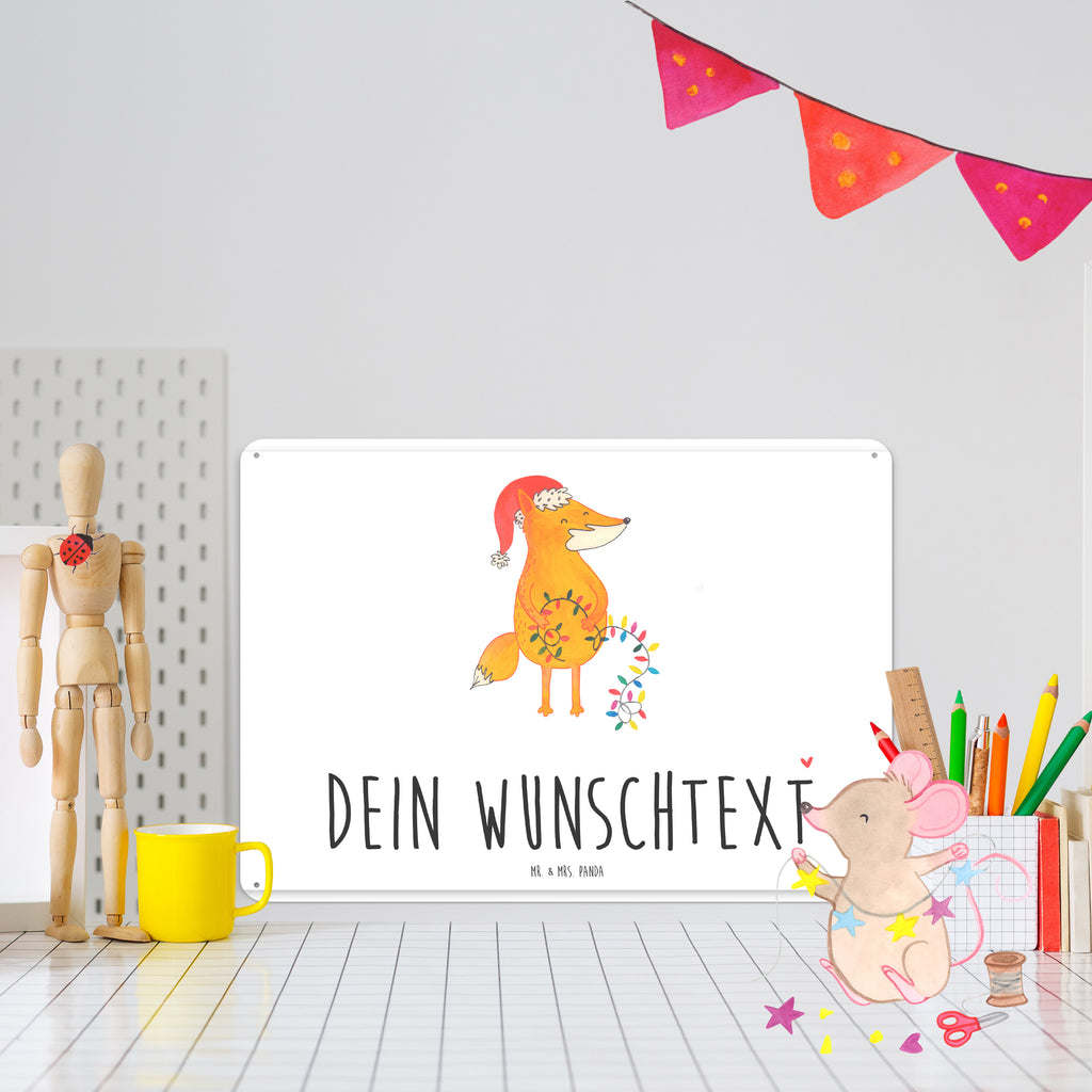 Personalisiertes Blechschild Fuchs Weihnachten Blechschild, Metallschild, Geschenk Schild, Schild, Magnet-Metall-Schild, Deko Schild, Wandschild, Wand-Dekoration, Türschild, Winter, Weihnachten, Weihnachtsdeko, Nikolaus, Advent, Heiligabend, Wintermotiv, Fuchs, Füchse, Spruch schön, Geschenk Weihnachten, Weihnachtsmann, Weihnachtszeit