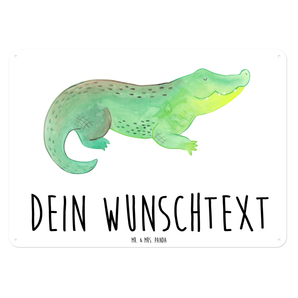 Personalisiertes Blechschild Krokodil Blechschild, Metallschild, Geschenk Schild, Schild, Magnet-Metall-Schild, Deko Schild, Wandschild, Wand-Dekoration, Türschild, Meerestiere, Meer, Urlaub, Krokodil, Krokodile, verrückt sein, spontan sein, Abenteuerlust, Reiselust, Freundin, beste Freundin, Lieblingsmensch