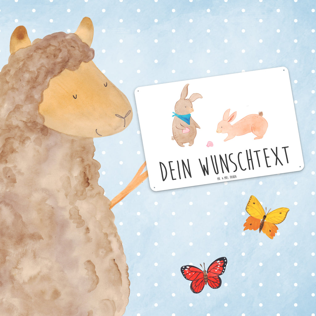 Personalisiertes Blechschild Hasen Muschel Blechschild, Metallschild, Geschenk Schild, Schild, Magnet-Metall-Schild, Deko Schild, Wandschild, Wand-Dekoration, Türschild, Familie, Vatertag, Muttertag, Bruder, Schwester, Mama, Papa, Oma, Opa, Hasen, beste Freundin, Freundin, Freundinnen, best friends, BFF, Muscheln sammeln, Muscheln, Meer