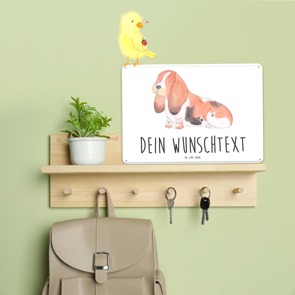 Personalisiertes Blechschild Hund Basset Hound Blechschild, Metallschild, Geschenk Schild, Schild, Magnet-Metall-Schild, Deko Schild, Wandschild, Wand-Dekoration, Türschild, Hund, Hundemotiv, Haustier, Hunderasse, Tierliebhaber, Hundebesitzer, Sprüche, Basset Hound, Basset, Hundeliebe, kinderlos