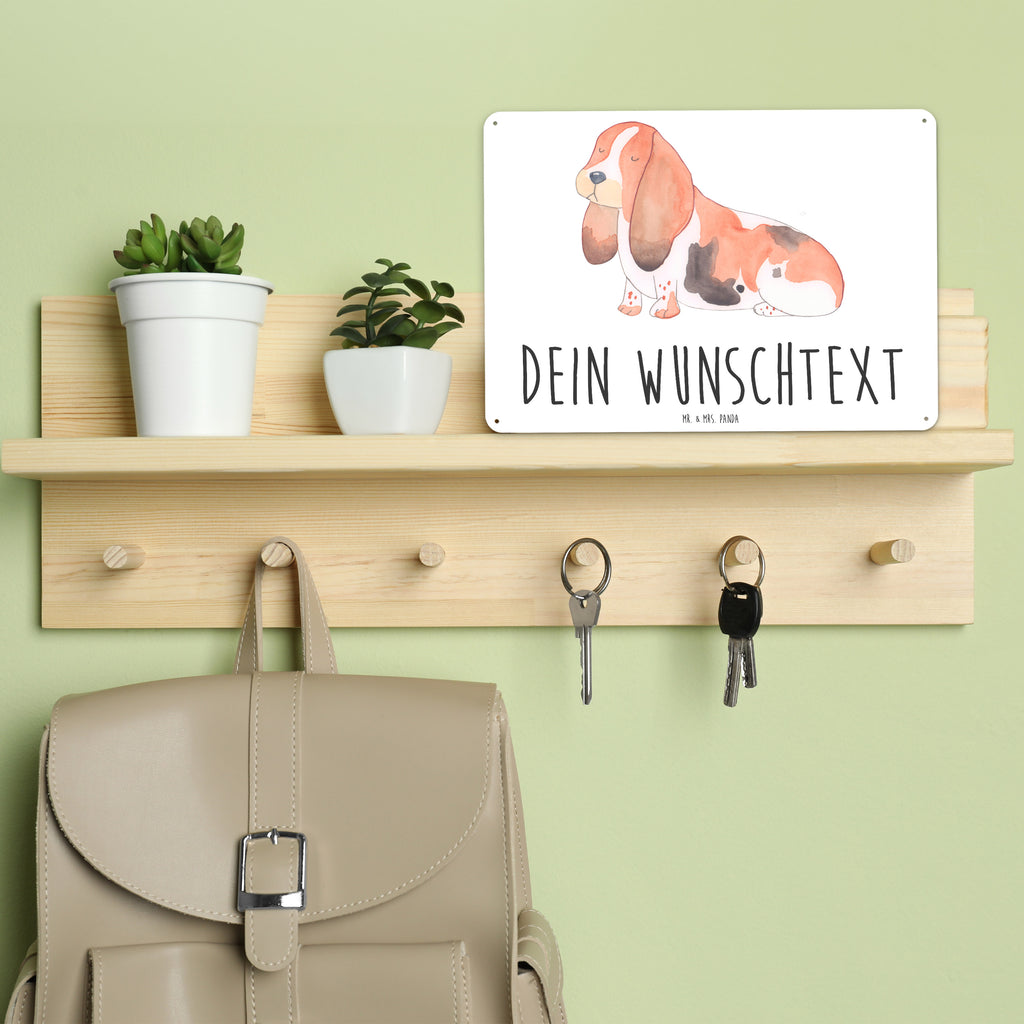 Personalisiertes Blechschild Hund Basset Hound Blechschild, Metallschild, Geschenk Schild, Schild, Magnet-Metall-Schild, Deko Schild, Wandschild, Wand-Dekoration, Türschild, Hund, Hundemotiv, Haustier, Hunderasse, Tierliebhaber, Hundebesitzer, Sprüche, Basset Hound, Basset, Hundeliebe, kinderlos