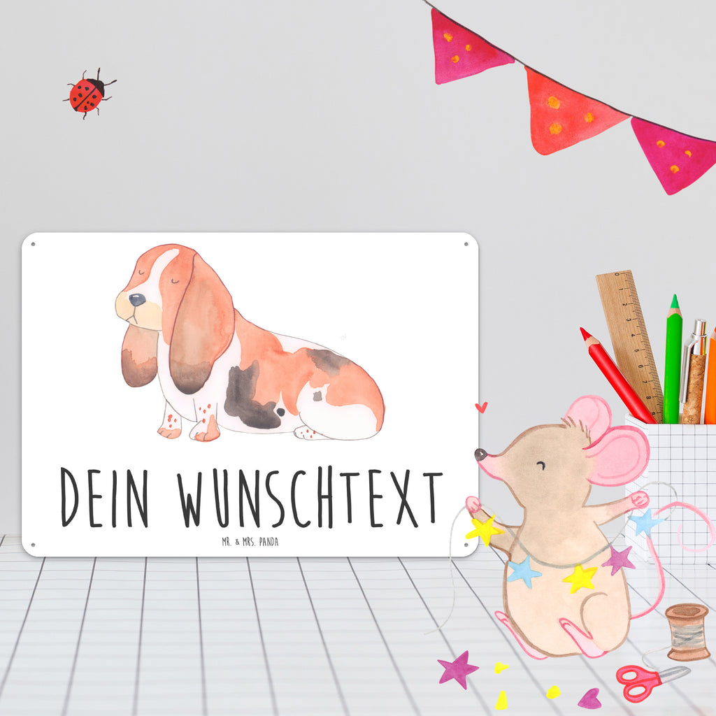 Personalisiertes Blechschild Hund Basset Hound Blechschild, Metallschild, Geschenk Schild, Schild, Magnet-Metall-Schild, Deko Schild, Wandschild, Wand-Dekoration, Türschild, Hund, Hundemotiv, Haustier, Hunderasse, Tierliebhaber, Hundebesitzer, Sprüche, Basset Hound, Basset, Hundeliebe, kinderlos
