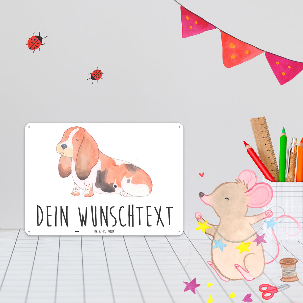 Personalisiertes Blechschild Hund Basset Hound Blechschild, Metallschild, Geschenk Schild, Schild, Magnet-Metall-Schild, Deko Schild, Wandschild, Wand-Dekoration, Türschild, Hund, Hundemotiv, Haustier, Hunderasse, Tierliebhaber, Hundebesitzer, Sprüche, Basset Hound, Basset, Hundeliebe, kinderlos