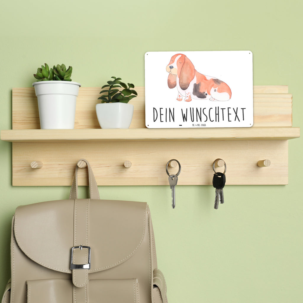 Personalisiertes Blechschild Hund Basset Hound Blechschild, Metallschild, Geschenk Schild, Schild, Magnet-Metall-Schild, Deko Schild, Wandschild, Wand-Dekoration, Türschild, Hund, Hundemotiv, Haustier, Hunderasse, Tierliebhaber, Hundebesitzer, Sprüche, Basset Hound, Basset, Hundeliebe, kinderlos