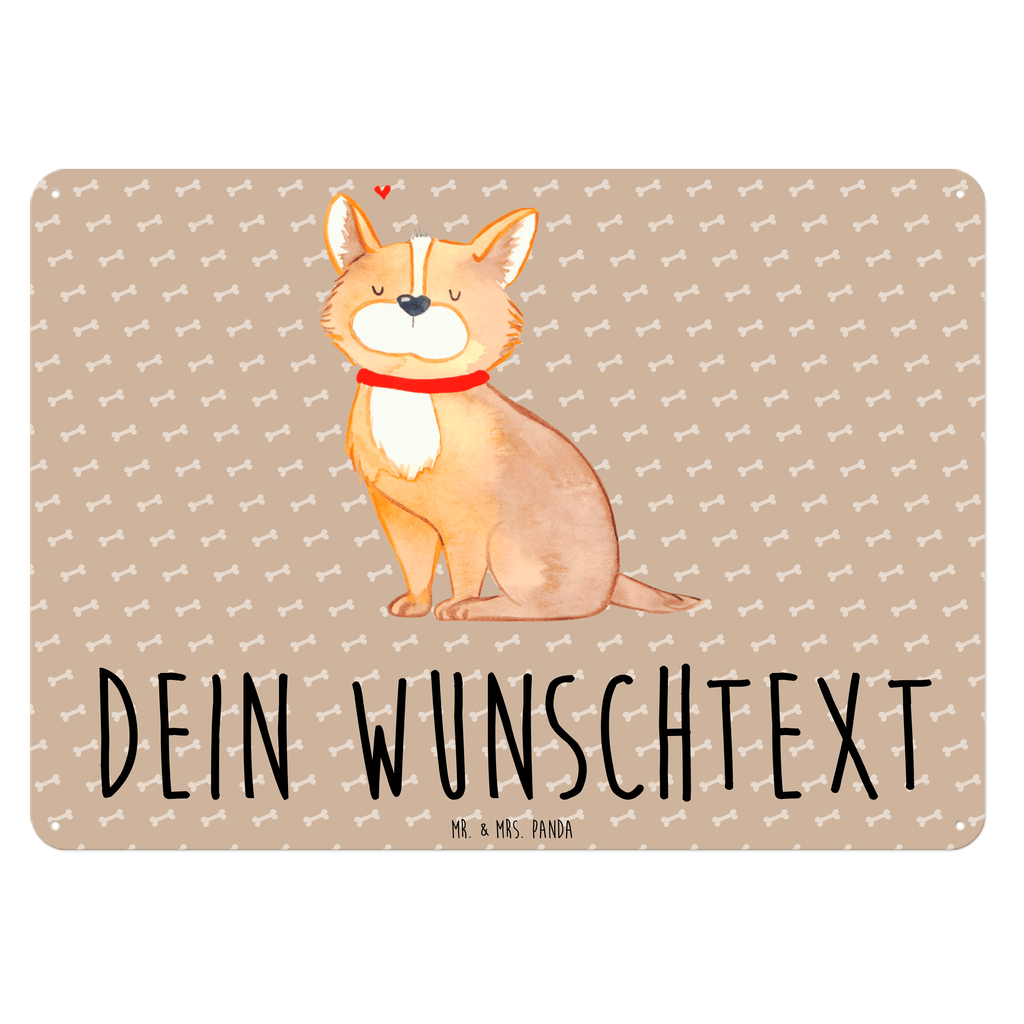 Personalisiertes Blechschild Hundeglück Blechschild, Metallschild, Geschenk Schild, Schild, Magnet-Metall-Schild, Deko Schild, Wandschild, Wand-Dekoration, Türschild, Hund, Hundemotiv, Haustier, Hunderasse, Tierliebhaber, Hundebesitzer, Sprüche, Corgie, Hundeliebe, Spruch, Hundemama, Liebe