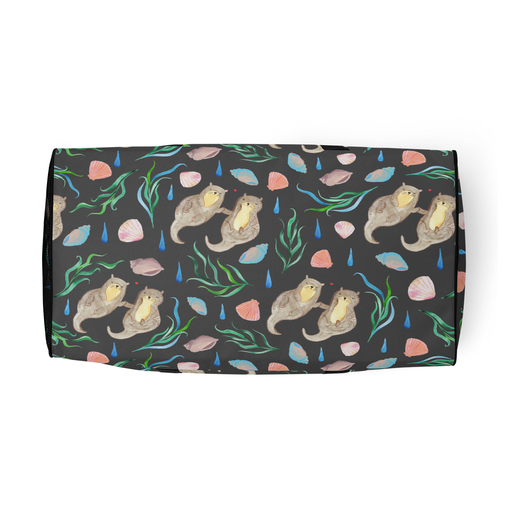 Reisetasche Otterliebe Design Reisetasche, Sporttasche, Aquarell, Otter, händchenhaltene Otter, Muscheln, Meer, Beach Design, maritim