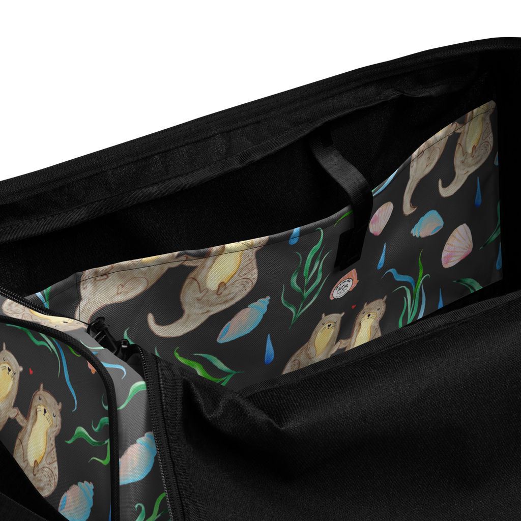 Reisetasche Otterliebe Design Reisetasche, Sporttasche, Aquarell, Otter, händchenhaltene Otter, Muscheln, Meer, Beach Design, maritim