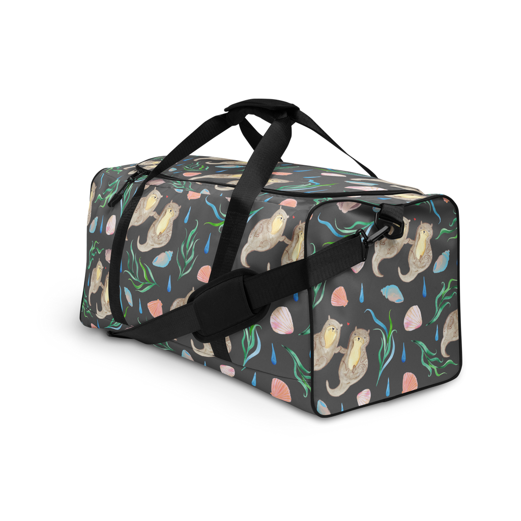 Reisetasche Otterliebe Design Reisetasche, Sporttasche, Aquarell, Otter, händchenhaltene Otter, Muscheln, Meer, Beach Design, maritim