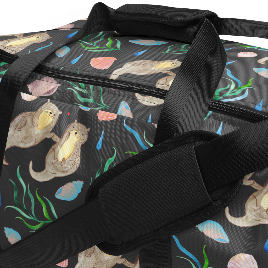 Reisetasche Otterliebe Design Reisetasche, Sporttasche, Aquarell, Otter, händchenhaltene Otter, Muscheln, Meer, Beach Design, maritim