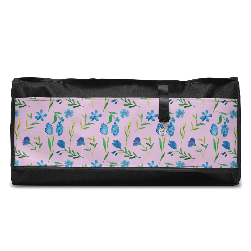 Reisetasche Sommergedanken Design Reisetasche, Sporttasche, Blumen, Blumenmuster, blaue Blumen, blaues Muster, Aquarell