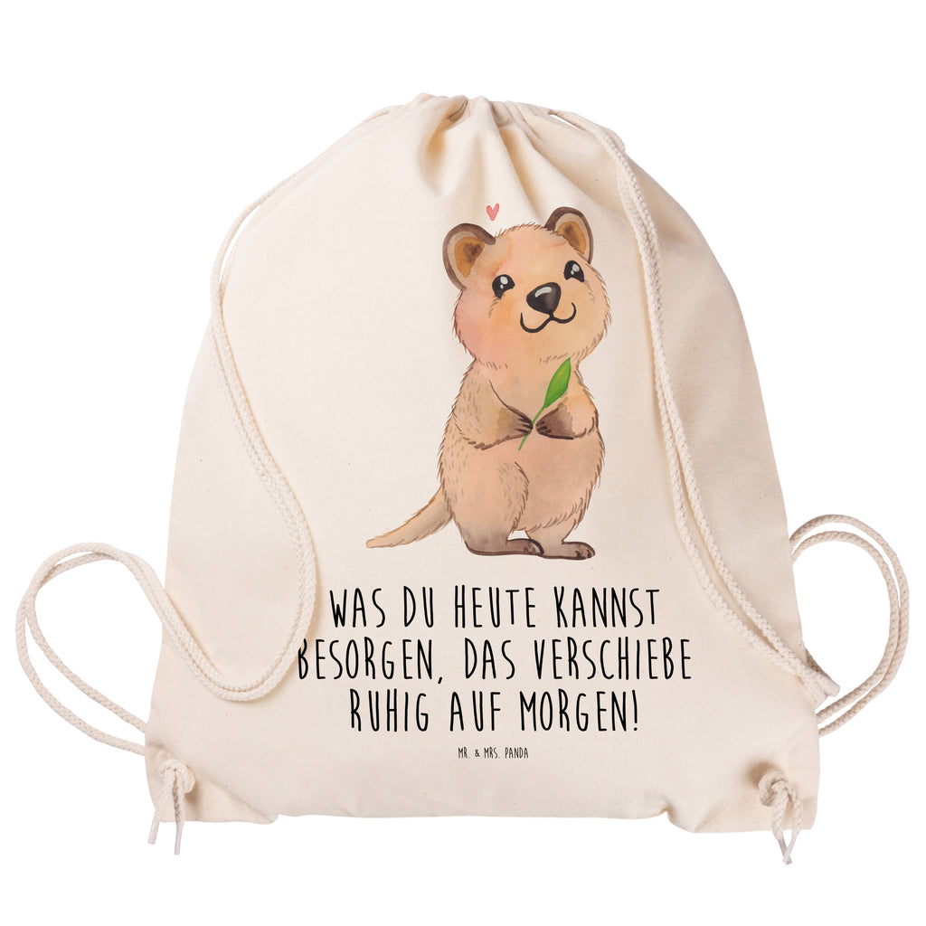 Sportbeutel Quokka Happy Quokka, Verschieben, Aufschieberitis, Lustiger Spruch, Niedliches Tier, Dinge erledigen Turnbeutel, Beutel, Sporttasche, Tasche, Stoffbeutel  süße Tiermotive, gute Laune, lustige Sprüche, Tiere