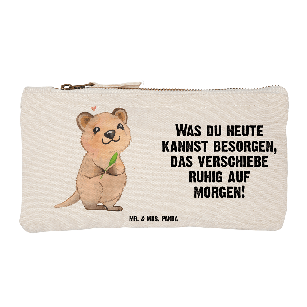 Schminktasche Quokka Happy Quokka, Verschieben, Aufschieberitis, Lustiger Spruch, Niedliches Tier, Dinge erledigen Schminktasche, Kosmetiktasche, Kosmetikbeutel, Stiftemäppchen, Etui, Federmappe, Makeup, XXL, Schminketui, Kosmetiketui, Schlamperetui  süße Tiermotive, gute Laune, lustige Sprüche, Tiere