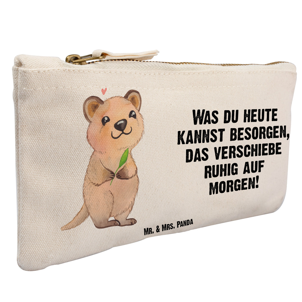 Schminktasche Quokka Happy Quokka, Verschieben, Aufschieberitis, Lustiger Spruch, Niedliches Tier, Dinge erledigen Schminktasche, Kosmetiktasche, Kosmetikbeutel, Stiftemäppchen, Etui, Federmappe, Makeup, XXL, Schminketui, Kosmetiketui, Schlamperetui  süße Tiermotive, gute Laune, lustige Sprüche, Tiere