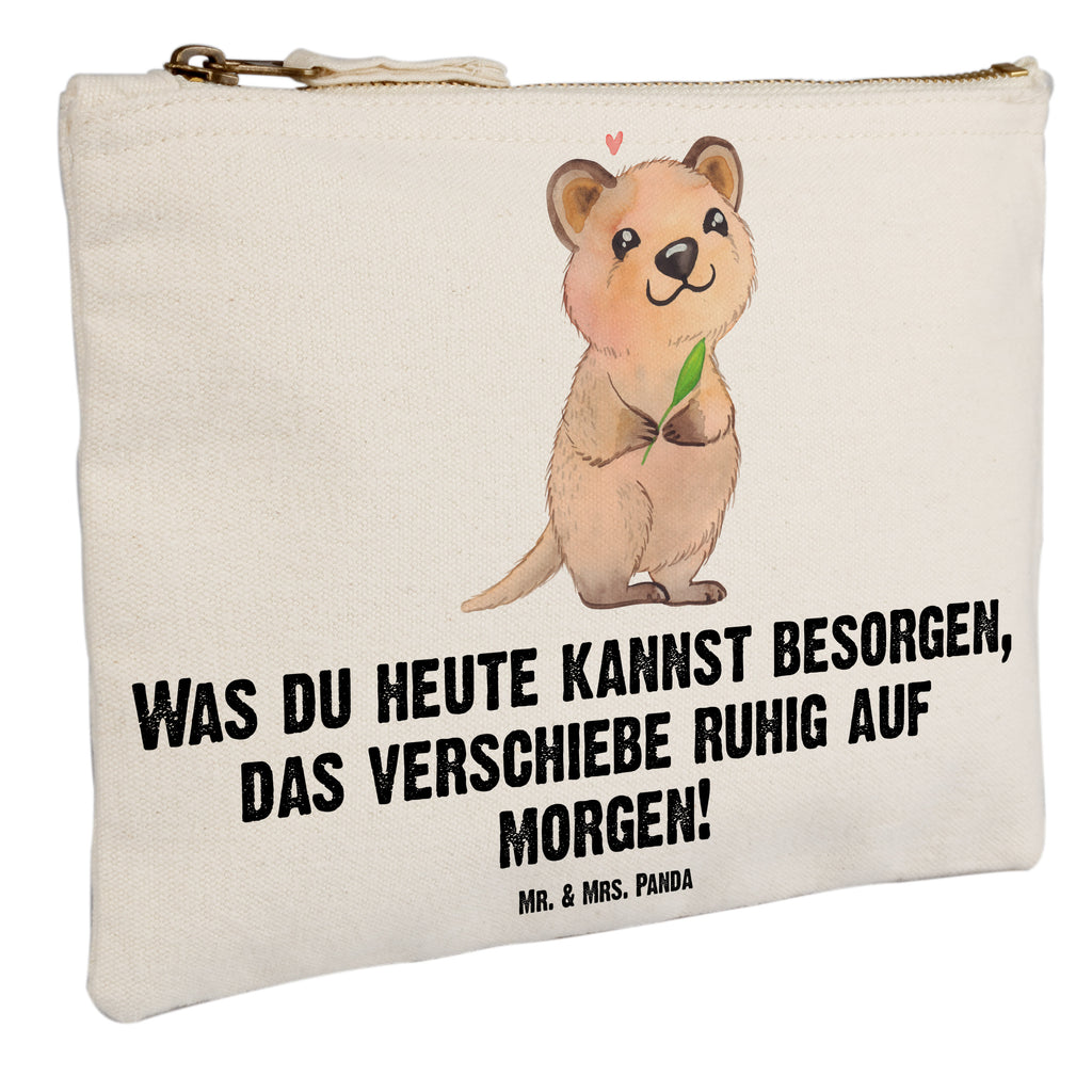 Schminktasche Quokka Happy Quokka, Verschieben, Aufschieberitis, Lustiger Spruch, Niedliches Tier, Dinge erledigen Schminktasche, Kosmetiktasche, Kosmetikbeutel, Stiftemäppchen, Etui, Federmappe, Makeup, XXL, Schminketui, Kosmetiketui, Schlamperetui  süße Tiermotive, gute Laune, lustige Sprüche, Tiere