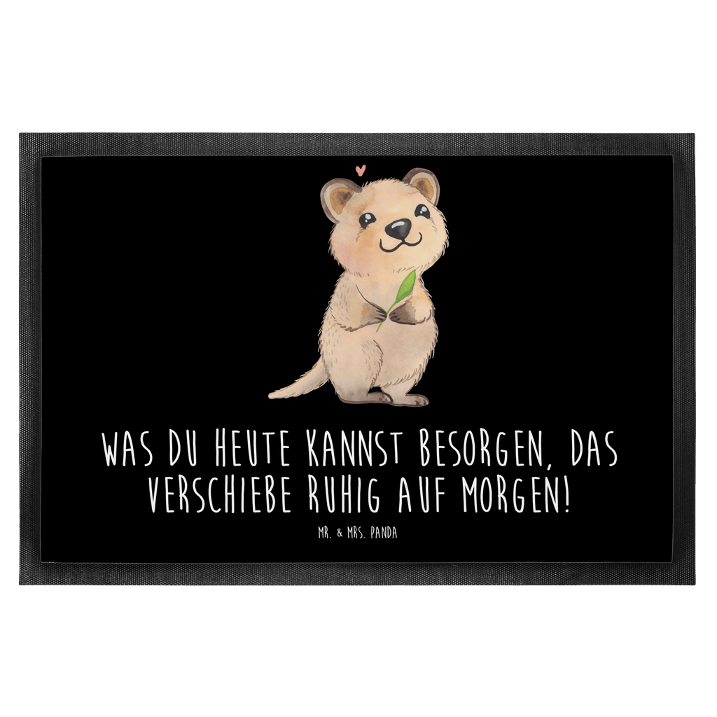 Fußmatte Quokka Happy Türvorleger, Schmutzmatte, Fußabtreter, Matte, Schmutzfänger, Fußabstreifer, Schmutzfangmatte, Türmatte, Motivfußmatte, Haustürmatte, Vorleger, süße Tiermotive, gute Laune, lustige Sprüche, Tiere, Quokka, Verschieben, Aufschieberitis, Lustiger Spruch, Niedliches Tier, Dinge erledigen