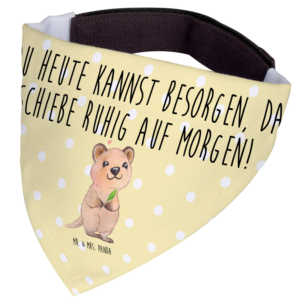 Hundehalstuch L Quokka Happy Hundehalstuch, Halstuch, Hunde, Tuch, groß, große Hunde, Tiermotive, Gute Laune, lustige Sprüche, Tiere, Quokka, Verschieben, Aufschieberitis, Lustiger Spruch, Niedliches Tier, Dinge erledigen
