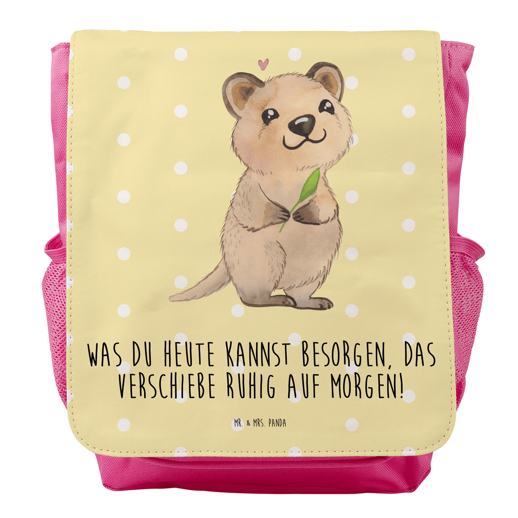 Kinderrucksack Quokka Happy Kids, Rucksack, Kinderrucksack, Kinder Rucksack, Rucksack Kindergröße, Kleiner Rucksack, süße Tiermotive, gute Laune, lustige Sprüche, Tiere, Quokka, Verschieben, Aufschieberitis, Lustiger Spruch, Niedliches Tier, Dinge erledigen