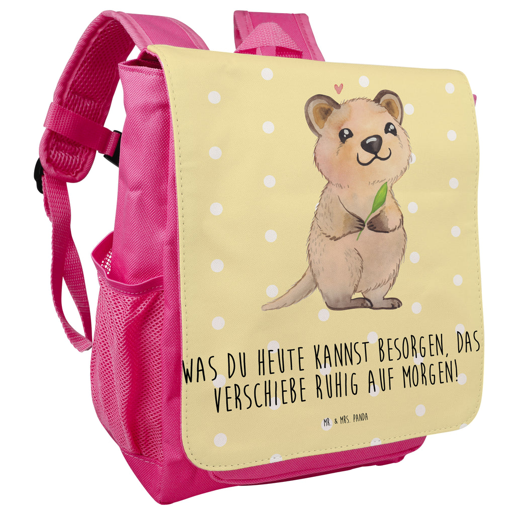 Kinderrucksack Quokka Happy Kids, Rucksack, Kinderrucksack, Kinder Rucksack, Rucksack Kindergröße, Kleiner Rucksack, süße Tiermotive, gute Laune, lustige Sprüche, Tiere, Quokka, Verschieben, Aufschieberitis, Lustiger Spruch, Niedliches Tier, Dinge erledigen