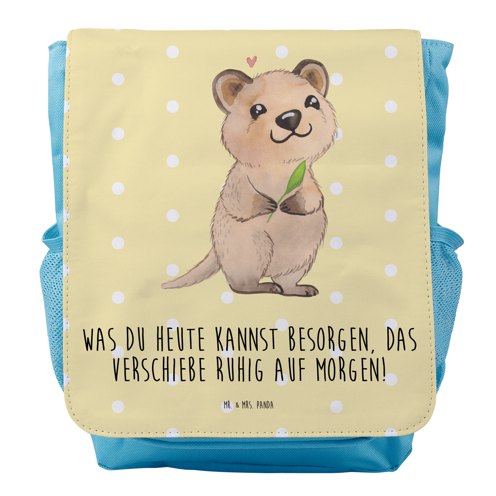 Kinderrucksack Quokka Happy Kids, Rucksack, Kinderrucksack, Kinder Rucksack, Rucksack Kindergröße, Kleiner Rucksack, süße Tiermotive, gute Laune, lustige Sprüche, Tiere, Quokka, Verschieben, Aufschieberitis, Lustiger Spruch, Niedliches Tier, Dinge erledigen
