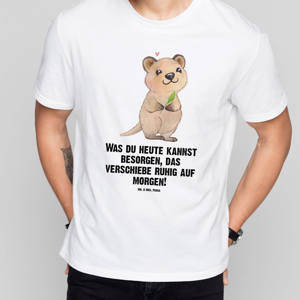 Größe L T-Shirt Quokka Happy T-Shirt, Shirt, Tshirt, Lustiges T-Shirt, T-Shirt mit Spruch, Party, Junggesellenabschied, Jubiläum, Geburstag, Herrn, Damen, Männer, Frauen, Schlafshirt, Nachthemd, Sprüche, Tiermotive, Gute Laune, lustige Sprüche, Tiere, Quokka, Verschieben, Aufschieberitis, Lustiger Spruch, Niedliches Tier, Dinge erledigen