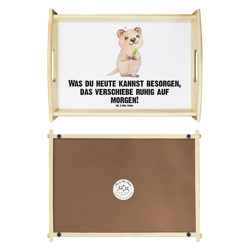 Serviertablett Quokka Happy Tablett, Holztablett, Küchentablett, Dekotablett, Frühstückstablett, Tiermotive, Gute Laune, lustige Sprüche, Tiere, Quokka, Verschieben, Aufschieberitis, Lustiger Spruch, Niedliches Tier, Dinge erledigen