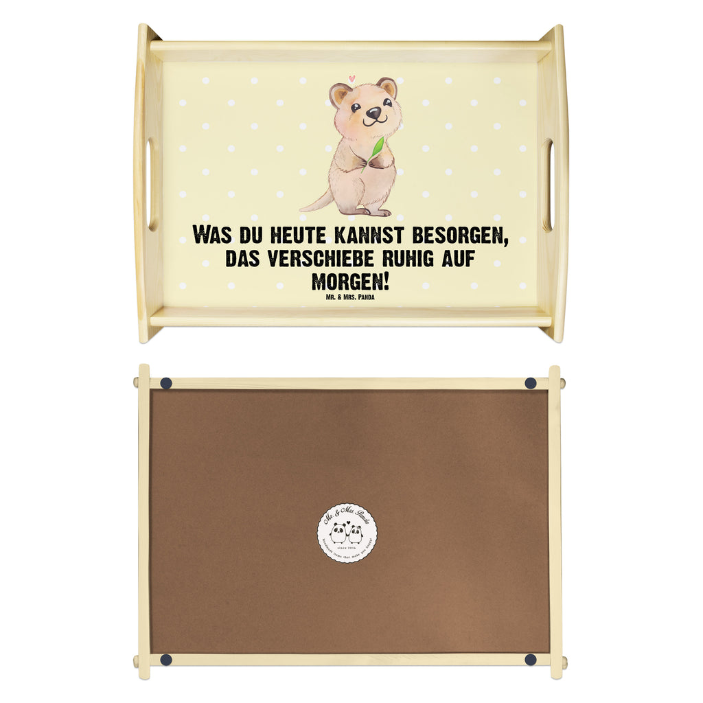 Serviertablett Quokka Happy Tablett, Holztablett, Küchentablett, Dekotablett, Frühstückstablett, Tiermotive, Gute Laune, lustige Sprüche, Tiere, Quokka, Verschieben, Aufschieberitis, Lustiger Spruch, Niedliches Tier, Dinge erledigen