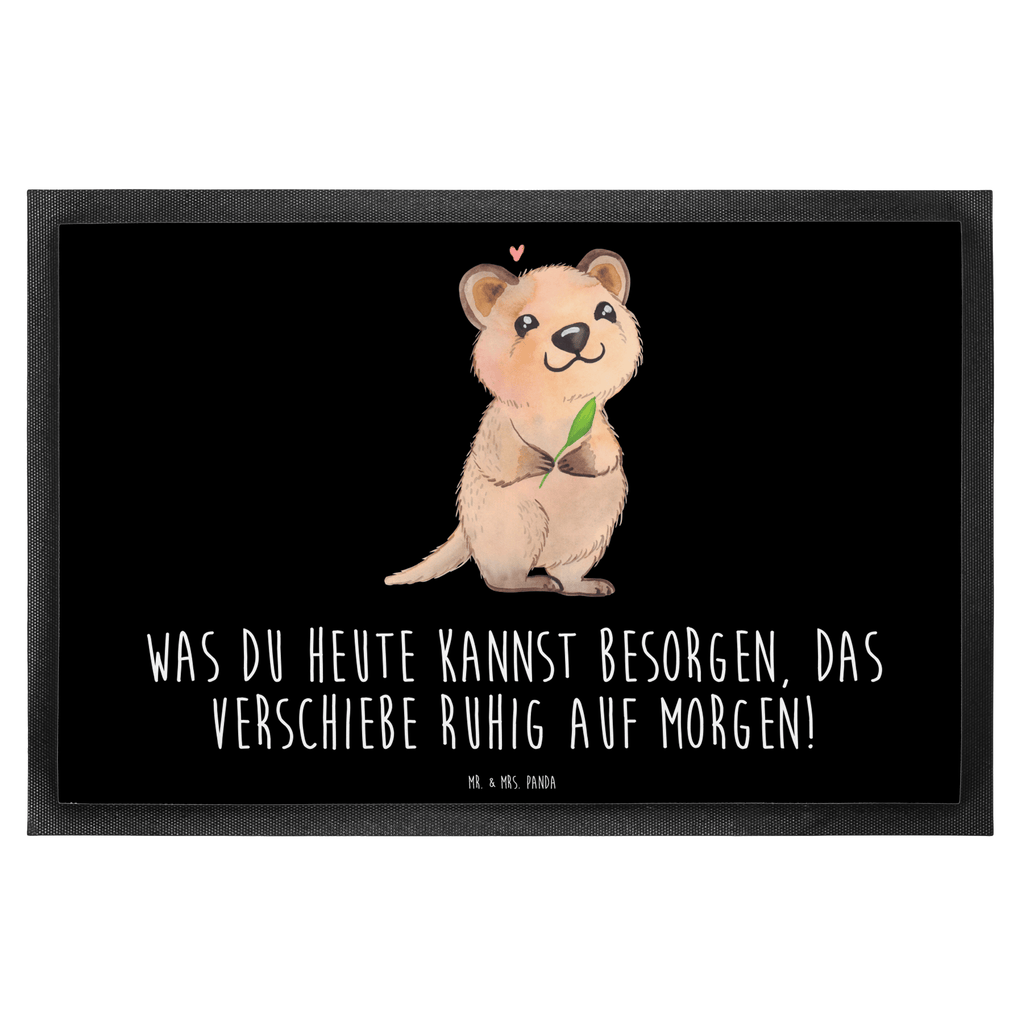 Fußmatte Quokka Happy Türvorleger, Schmutzmatte, Fußabtreter, Matte, Schmutzfänger, Fußabstreifer, Schmutzfangmatte, Türmatte, Motivfußmatte, Haustürmatte, Vorleger, süße Tiermotive, gute Laune, lustige Sprüche, Tiere, Quokka, Verschieben, Aufschieberitis, Lustiger Spruch, Niedliches Tier, Dinge erledigen