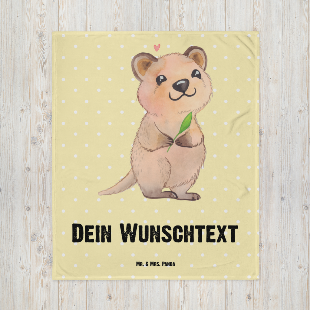 Babydecke mit Namen Quokka Happy Babdyecke personalisiert, Babydecke mit Namen, Babydecke bedrucken, Babygeschenk personalisiet, Babygeschenk mit Namen, Krabbeldecke mit Namen, Krabbeldecke personalisiert, süße Tiermotive, gute Laune, lustige Sprüche, Tiere, Quokka, Verschieben, Aufschieberitis, Lustiger Spruch, Niedliches Tier, Dinge erledigen