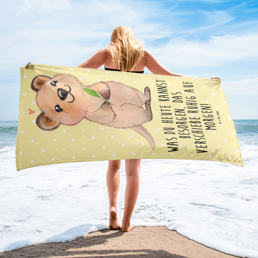 XL Badehandtuch Quokka Happy Quokka, Verschieben, Aufschieberitis, Lustiger Spruch, Niedliches Tier, Dinge erledigen Handtuch, Badetuch, Duschtuch, Strandtuch, Saunatuch  süße Tiermotive, gute Laune, lustige Sprüche, Tiere