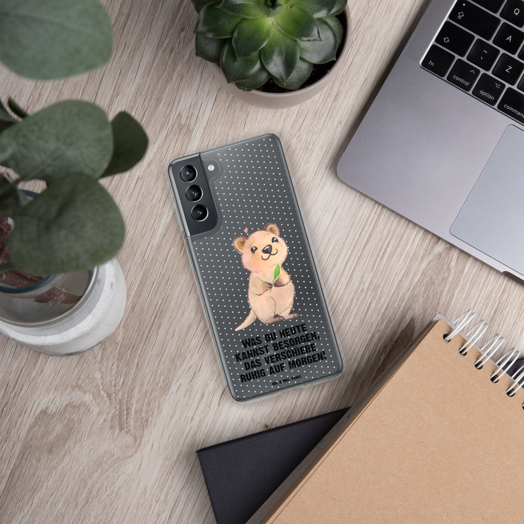 Handyhülle Quokka Happy Quokka, Verschieben, Aufschieberitis, Lustiger Spruch, Niedliches Tier, Dinge erledigen Handyhülle, Handycover, Transparente Handyhülle, Flexible Handyhülle, Handyschutz, Transparent, Durchsichtig, Schutzhülle für Handy, Stilvolle Handyhülle, Robuste Handyhülle, Schutz vor Kratzern, Schützende Handyhülle  süße Tiermotive, gute Laune, lustige Sprüche, Tiere
