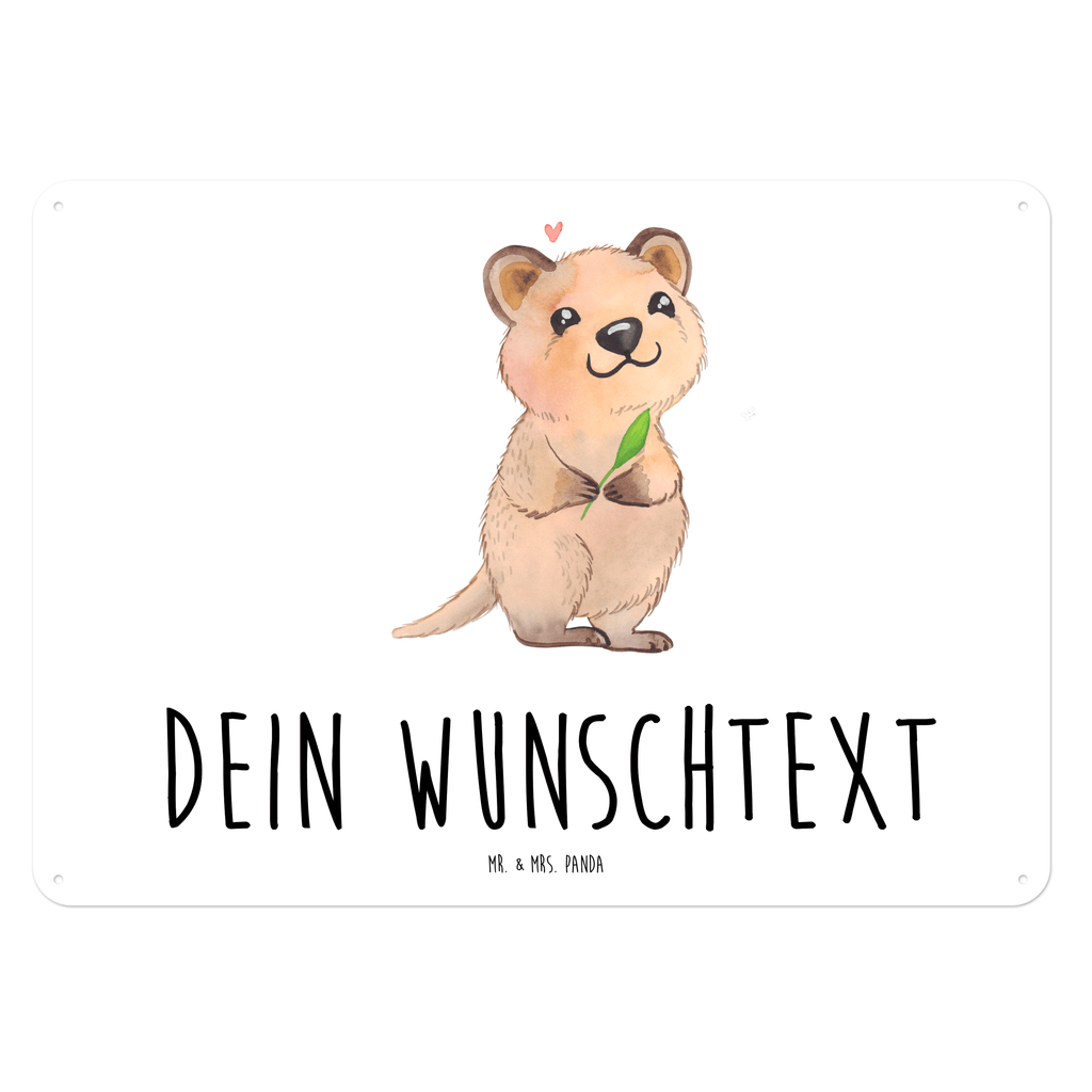 Personalisiertes Blechschild Quokka Happy Blechschild, Metallschild, Geschenk Schild, Schild, Magnet-Metall-Schild, Deko Schild, Wandschild, Wand-Dekoration, Türschild, süße Tiermotive, gute Laune, lustige Sprüche, Tiere, Quokka, Verschieben, Aufschieberitis, Lustiger Spruch, Niedliches Tier, Dinge erledigen