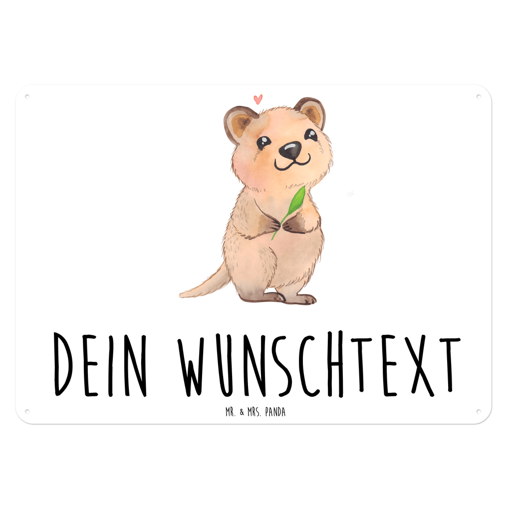 Personalisiertes Blechschild Quokka Happy Blechschild, Metallschild, Geschenk Schild, Schild, Magnet-Metall-Schild, Deko Schild, Wandschild, Wand-Dekoration, Türschild, süße Tiermotive, gute Laune, lustige Sprüche, Tiere, Quokka, Verschieben, Aufschieberitis, Lustiger Spruch, Niedliches Tier, Dinge erledigen