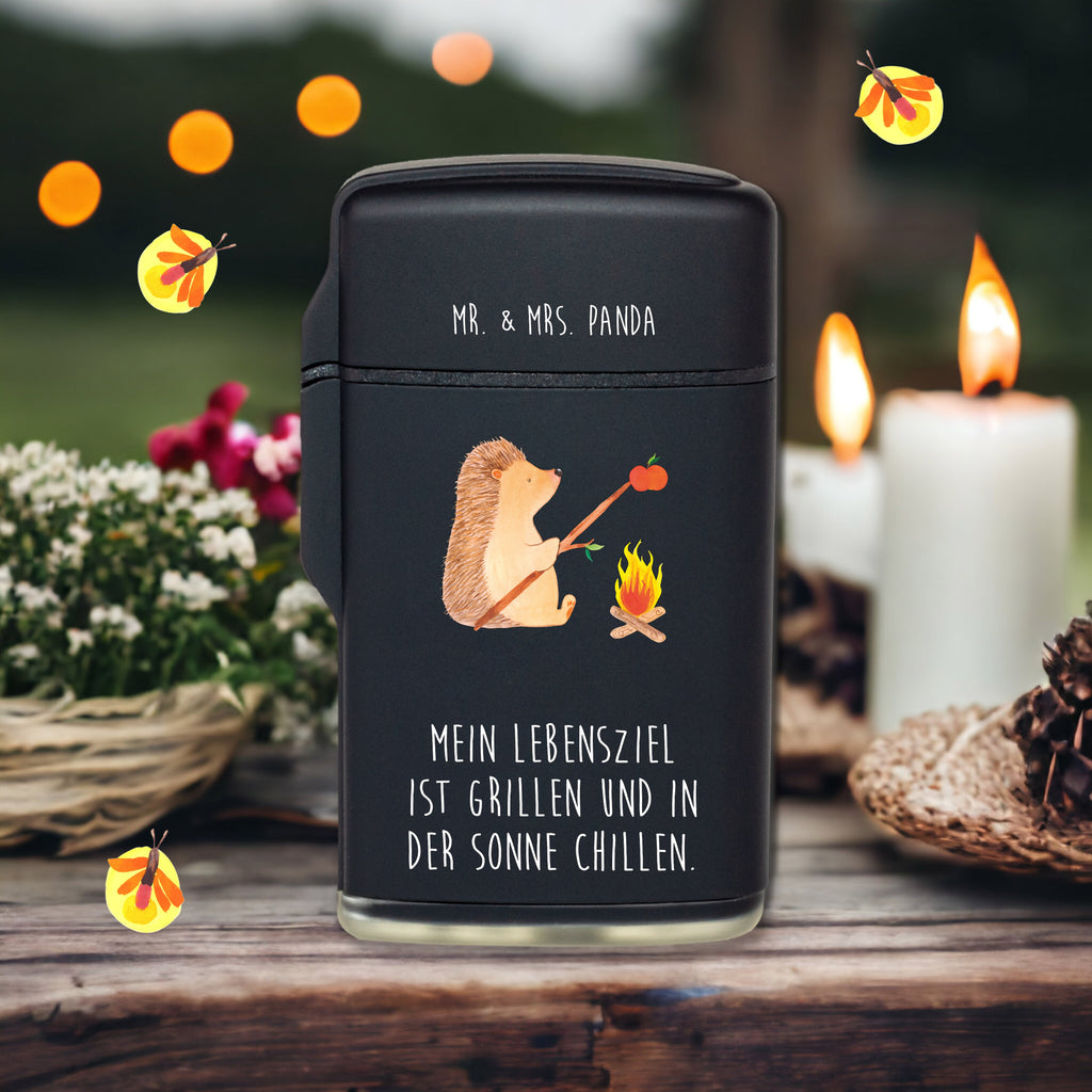 Feuerzeug Igel grillt Tiermotive, Gute Laune, lustige Sprüche, Tiere, Igel, Grillen, Ziele, Motivation, arbeitslos, Sinn des Lebens, Spruch