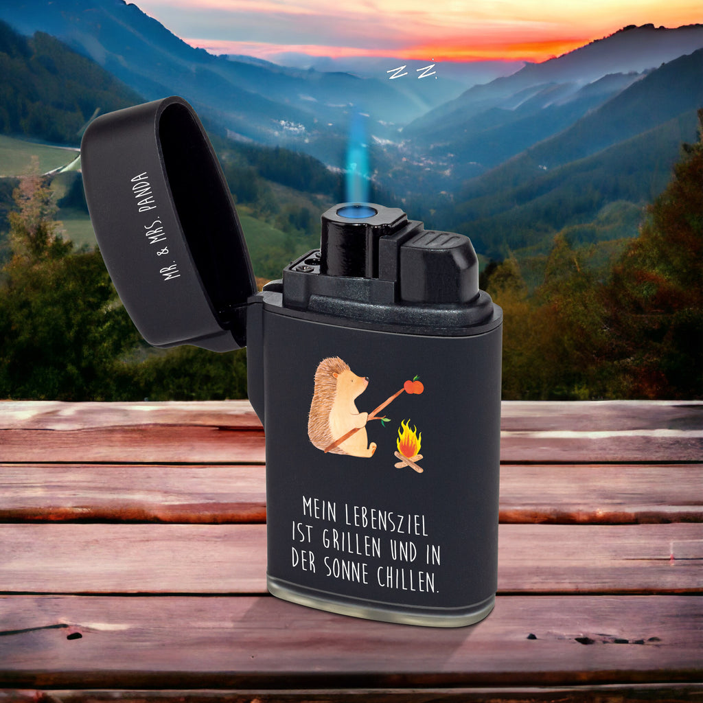 Feuerzeug Igel grillt Tiermotive, Gute Laune, lustige Sprüche, Tiere, Igel, Grillen, Ziele, Motivation, arbeitslos, Sinn des Lebens, Spruch