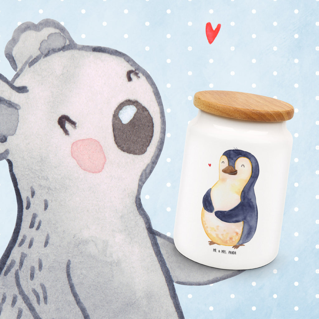 Vorratsdose Pinguin Diät Pinguin, Pinguine, Diät, Abnehmen, Abspecken, Gewicht, Motivation, Selbstliebe, Körperliebe, Selbstrespekt Vorratsdose, Keksdose, Keramikdose, Leckerlidose, Dose  Pinguin