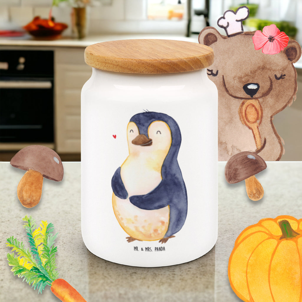 Vorratsdose Pinguin Diät Pinguin, Pinguine, Diät, Abnehmen, Abspecken, Gewicht, Motivation, Selbstliebe, Körperliebe, Selbstrespekt Vorratsdose, Keksdose, Keramikdose, Leckerlidose, Dose  Pinguin