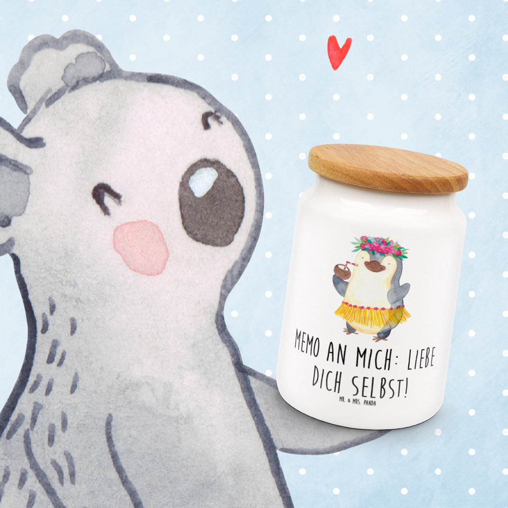 Vorratsdose Pinguin Kokosnuss Pinguin, Aloha, Hawaii, Urlaub, Kokosnuss, Pinguine,  Vorratsdose, Keksdose, Keramikdose, Leckerlidose, Dose  Pinguin