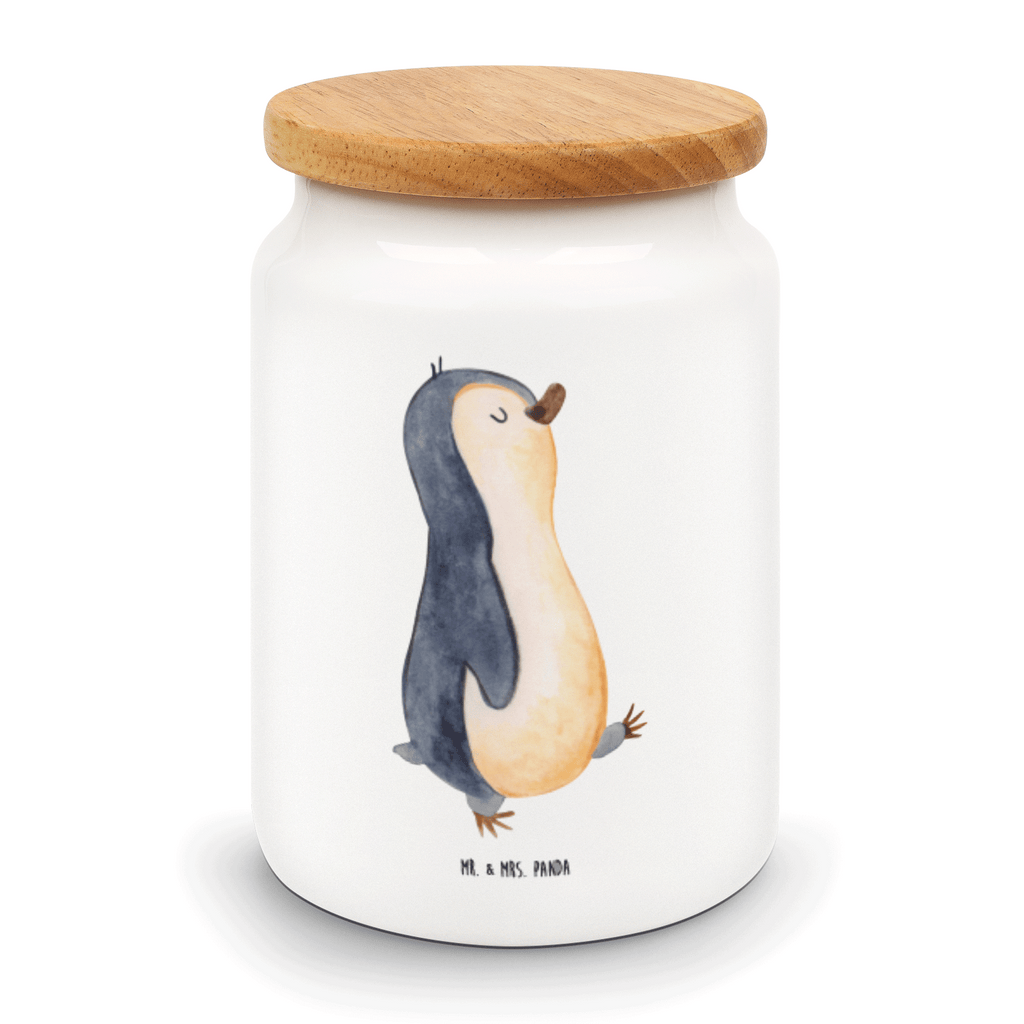 Vorratsdose Pinguin marschierend Pinguin, Pinguine, Frühaufsteher, Langschläfer, Bruder, Schwester, Familie	 Vorratsdose, Keksdose, Keramikdose, Leckerlidose, Dose  Pinguin