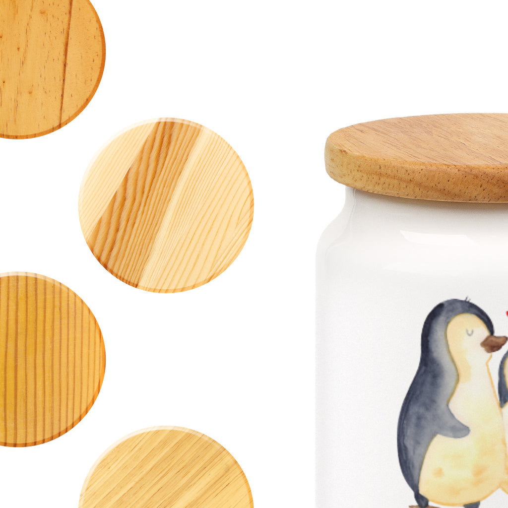 Vorratsdose Pinguin umarmend Pinguin, Liebe, Liebespaar, Liebesbeweis, Liebesgeschenk, Verlobung, Jahrestag, Hochzeitstag, Hochzeit, Hochzeitsgeschenk Vorratsdose, Keksdose, Keramikdose, Leckerlidose, Dose  Pinguin