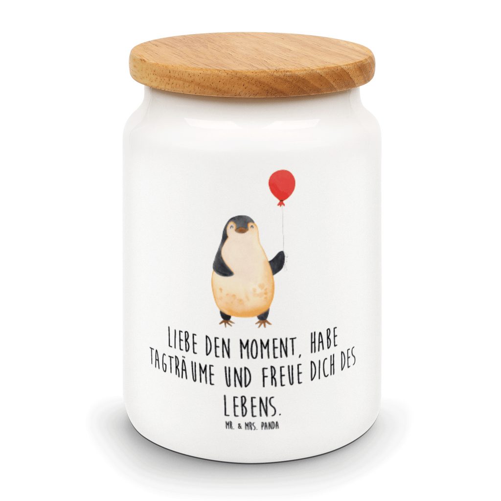 Vorratsdose Pinguin Luftballon Pinguin, Pinguine, Luftballon, Tagträume, Lebenslust, Geschenk Freundin, Geschenkidee, beste Freundin, Motivation, Neustart, neues Leben, Liebe, Glück Vorratsdose, Keksdose, Keramikdose, Leckerlidose, Dose  Pinguin