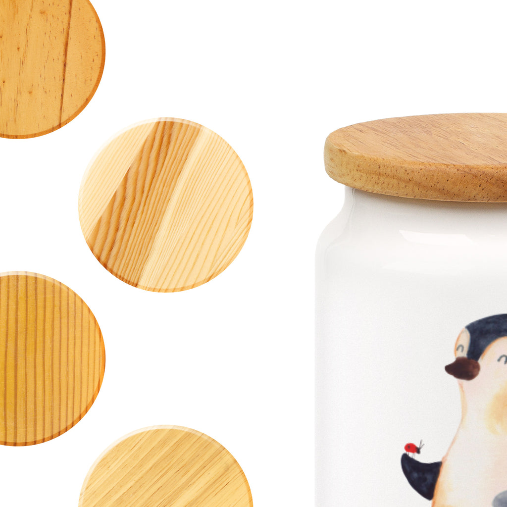 Vorratsdose Pinguin Marienkäfer Pinguin, Pinguine, Marienkäfer, Liebe, Wunder, Glück, Freude, Lebensfreude Vorratsdose, Keksdose, Keramikdose, Leckerlidose, Dose  Pinguin