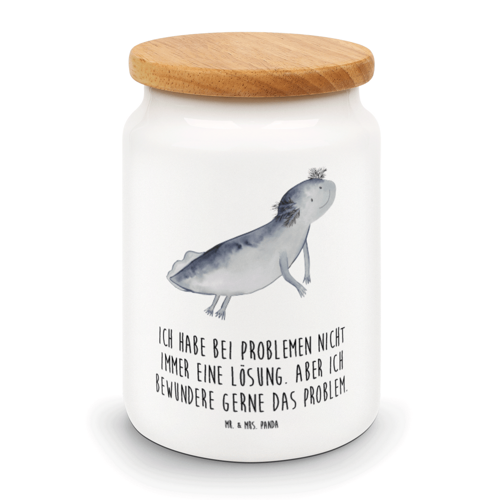 Vorratsdose Axolotl schwimmt Axolotl, Axolot, Schwanzlurch, Lurch, Lurche, Problem, Probleme, Lösungen, Motivation,  Vorratsdose, Keksdose, Keramikdose, Leckerlidose, Dose  Axolotl, Molch