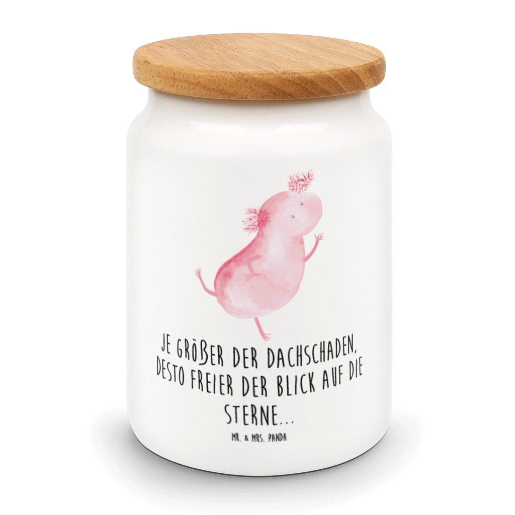 Vorratsdose Axolotl tanzt Axolotl, Axolot, Schwanzlurch, Lurch, Lurche, Dachschaden, Sterne, verrückt, Freundin, beste Freundin Vorratsdose, Keksdose, Keramikdose, Leckerlidose, Dose  Axolotl, Molch