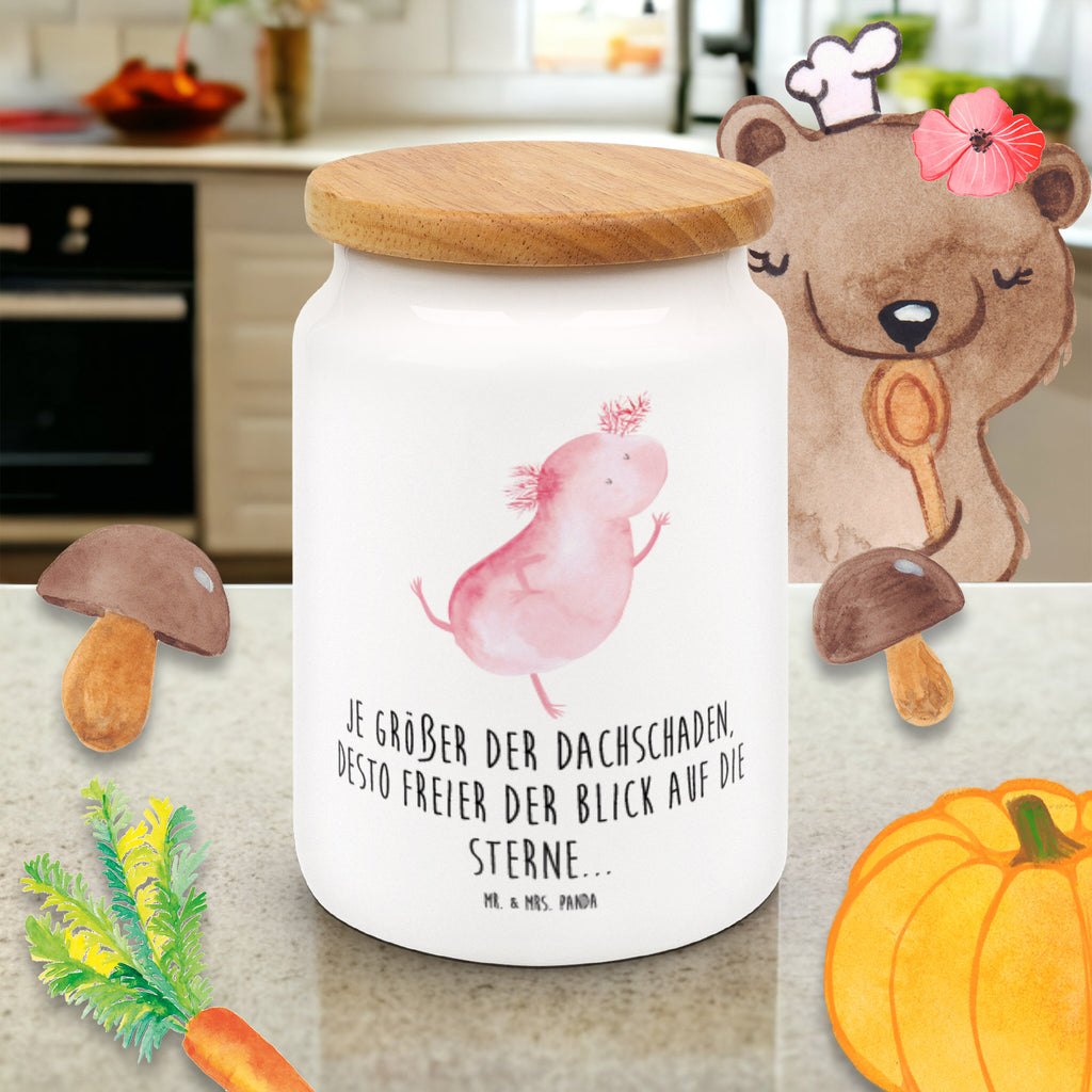 Vorratsdose Axolotl tanzt Axolotl, Axolot, Schwanzlurch, Lurch, Lurche, Dachschaden, Sterne, verrückt, Freundin, beste Freundin Vorratsdose, Keksdose, Keramikdose, Leckerlidose, Dose  Axolotl, Molch